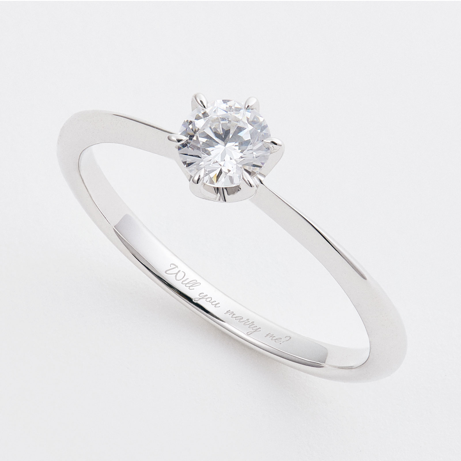 プロポーズリング “キュート/ホワイト” | オーダーメイド結婚指輪 